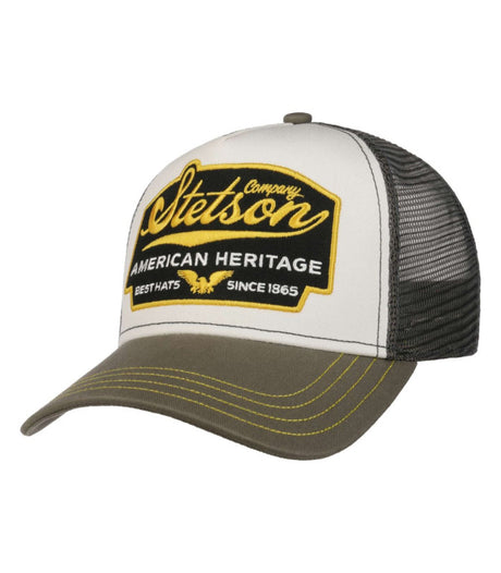 Gorra trucker american heritage olive white stetson 1