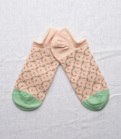 Calcetines tobilleros treillis rose bouton bonne maison 1