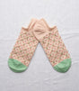 Calcetines tobilleros treillis rose bouton bonne maison 1