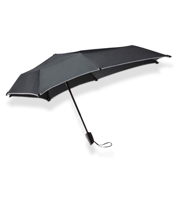 Paraguas senz storm mini automatic pure black reflective 1