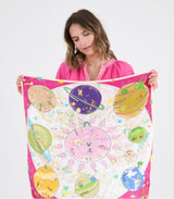 Pañuelo de seda pequeño luna rose storiatipic 2