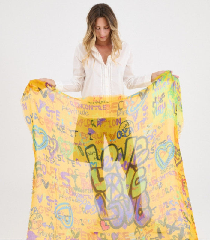 Pañuelo love max jaune storiatipic 2