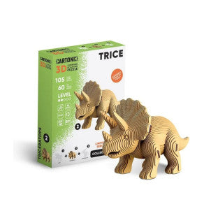 Puzzle 3d triceratops cartonic 2