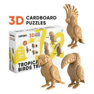 Puzzle 3d tropical birds trio cartonic 2