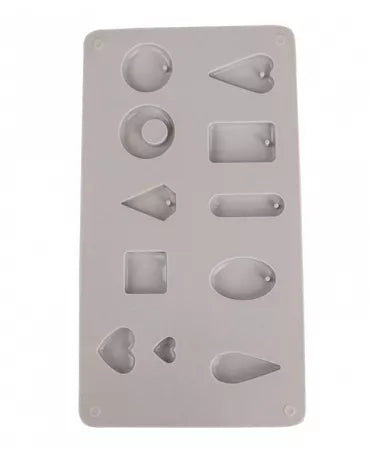 Molde RAYHER 14,5x26x1 cm 11 formas bisutería 1