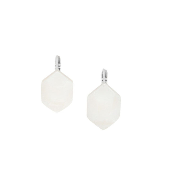 Pendiente pacifique hexagone nacre nature bijoux 2