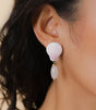Pendiente spiaggia rosa quartz rose nature bijoux 1