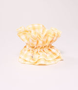 Scrunchie maxi chouchou vichy jaune 1