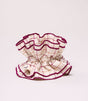 Scrunchie maxi chouchou carreaux beige-bourdeaux 1