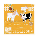 Colorear-construir-jugar la granja djeco 1