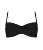 Top bikini solid twisted bandeau black barts amsterdam 1