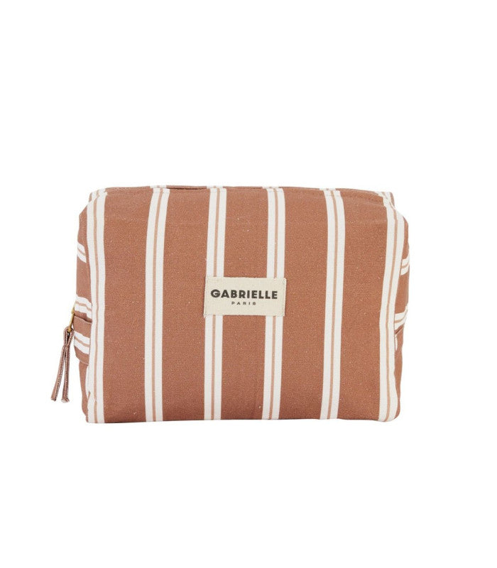 Neceser rayures noisette gabrielle paris 1
