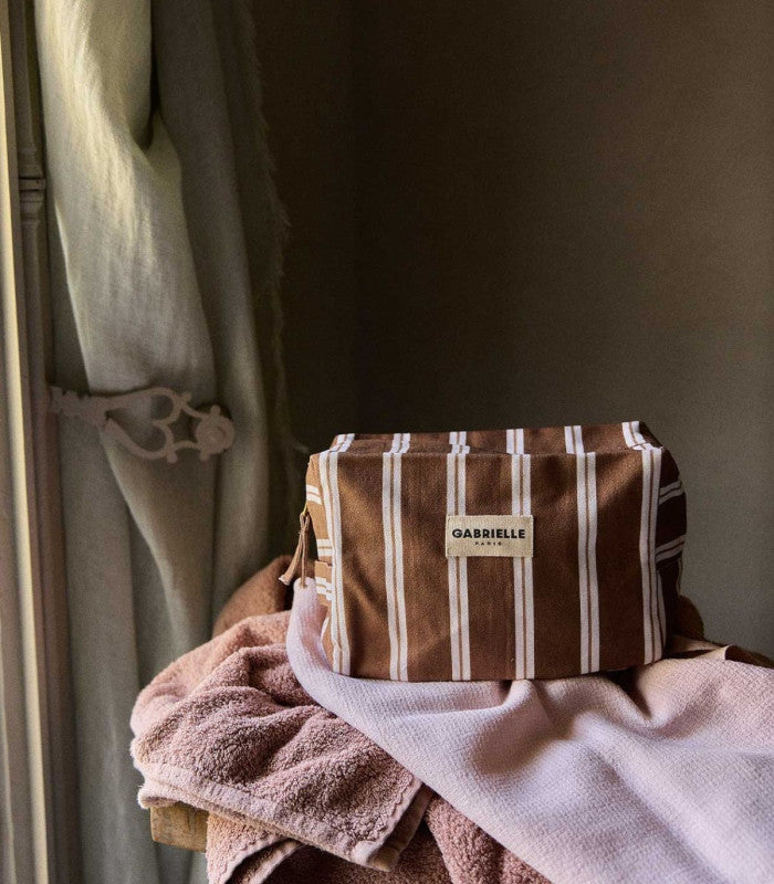 Neceser rayures noisette gabrielle paris 2