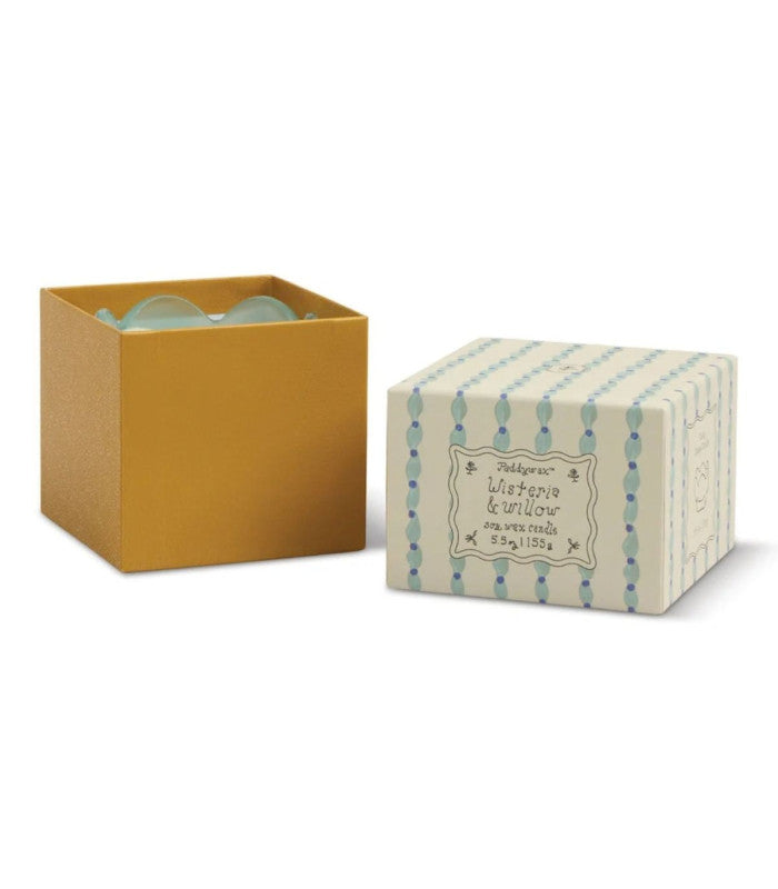 Vela de cristal paddywax tulip blue and ochre 2