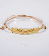 Pulsera solo long triple evil eye copper sky marine blue 1