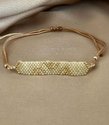Pulsera solo long triple evil eye copper sky marine blue 2