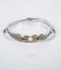 Pulsera jardin flower circle misty moon marine blue 1