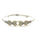 Pulsera jardin flower circle misty moon marine blue 2