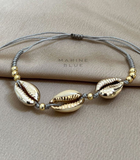 Pulsera cowrie 3 misty moon marine blue 2