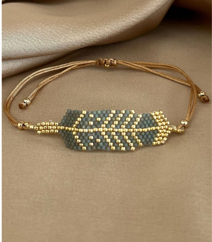 Pulsera solo feather misty moon marine blue 2