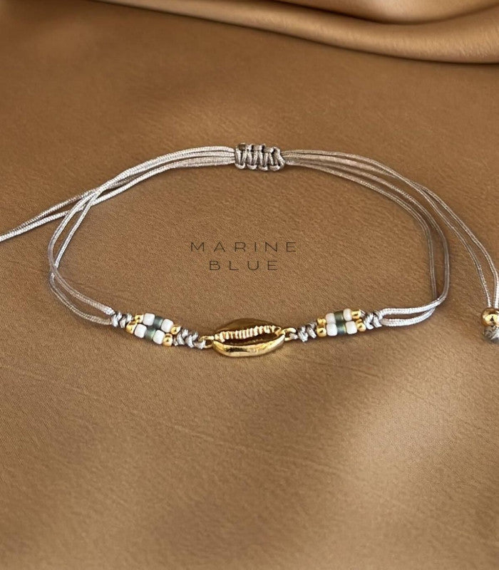 Pulsera runes cowrie misty moon marine blue 2
