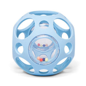 Pelota sensorial sonajero azul little l 1