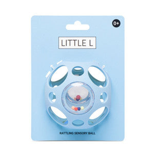 Pelota sensorial sonajero azul little l 2