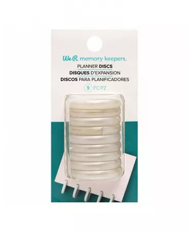 Anillas Disco Planners We R PEARL 9ud-3,1cm 1