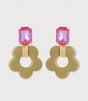 Pendiente florem strass khaki julie sion 1