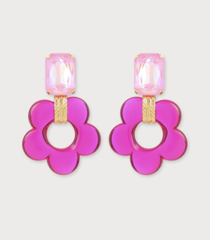 Pendiente florem strass pink julie sion 1