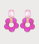 Pendiente florem strass pink julie sion 1