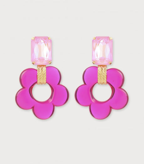 Pendiente florem strass pink julie sion 1