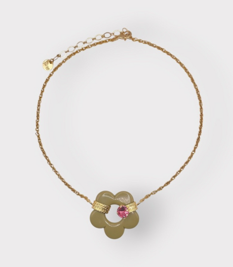 Collar florem khaki julie sion 1