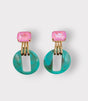 Pendiente oculus strass turquoise julie sion 1