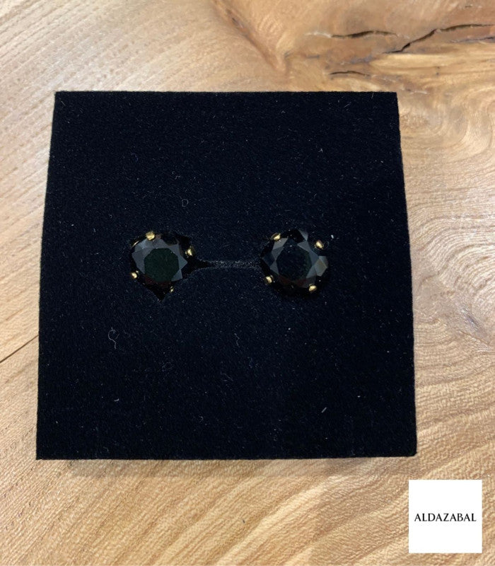 Pendiente cristal lucia negro aldazabal joyas 1