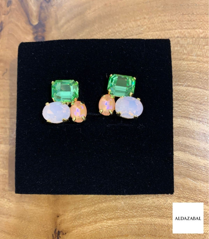Pendiente cristal mitxoleta menta aldazabal joyas 1