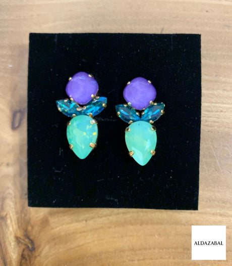 Pendiente cristal lulonga aguamarina aldazabal joyas 1