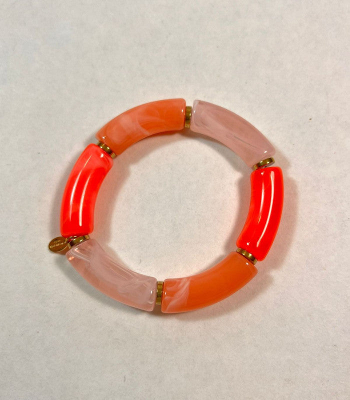 Pulsera coral rosado miss pompon 1