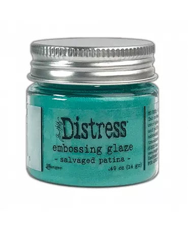 POLVOS EMBOSSING RANGER glaze Salvaged Patina 1