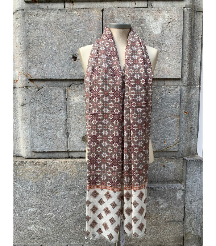 Fular grid beige dari 1