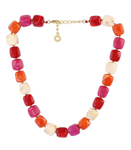 Collar marbles veina rojo anartxy 1