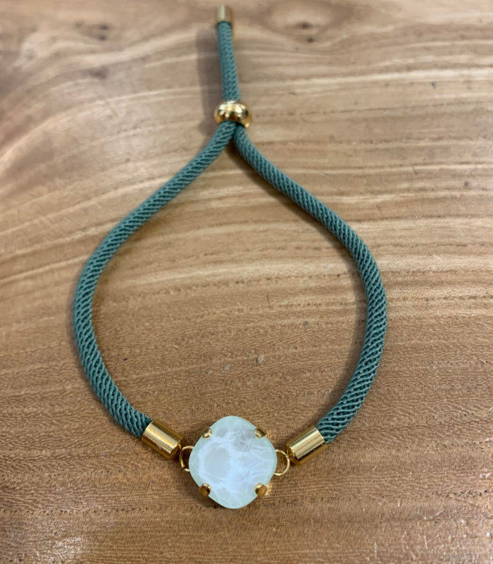 Pulsera hash verde agua aldazabal joyas 1
