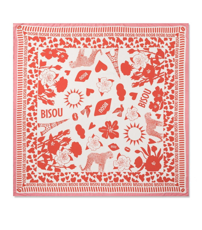 Pañuelo bisou rojo codello 2