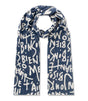 Fular letras francesas azul codello 1