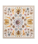 Pañuelo de seda motivos marinos beige codello 2