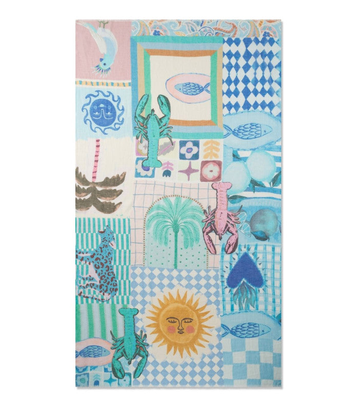 Fular mediterraneo sol azul codello 2
