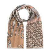 Fular conchas beige codello 1