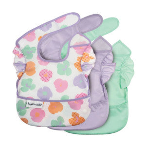 Pack 3 baberos verde lila flores pop tiny twinkle 1
