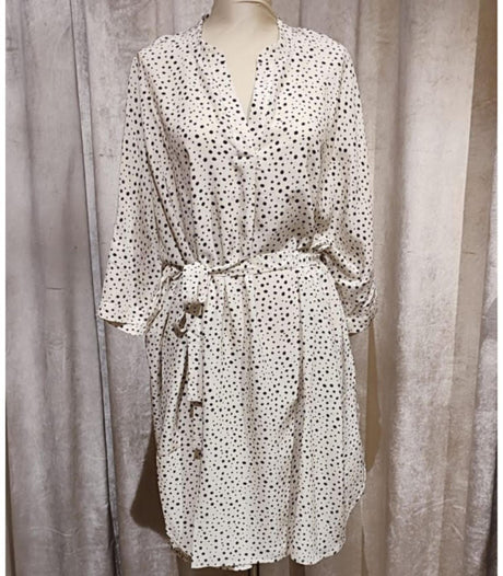 Vestido motas natural emma & gaia 1