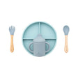 Vajilla 5 pzas silicona blue olmitos 1